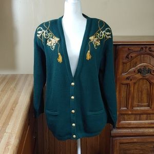 Summit Hill Oversized Rope Embroidered Sweater M